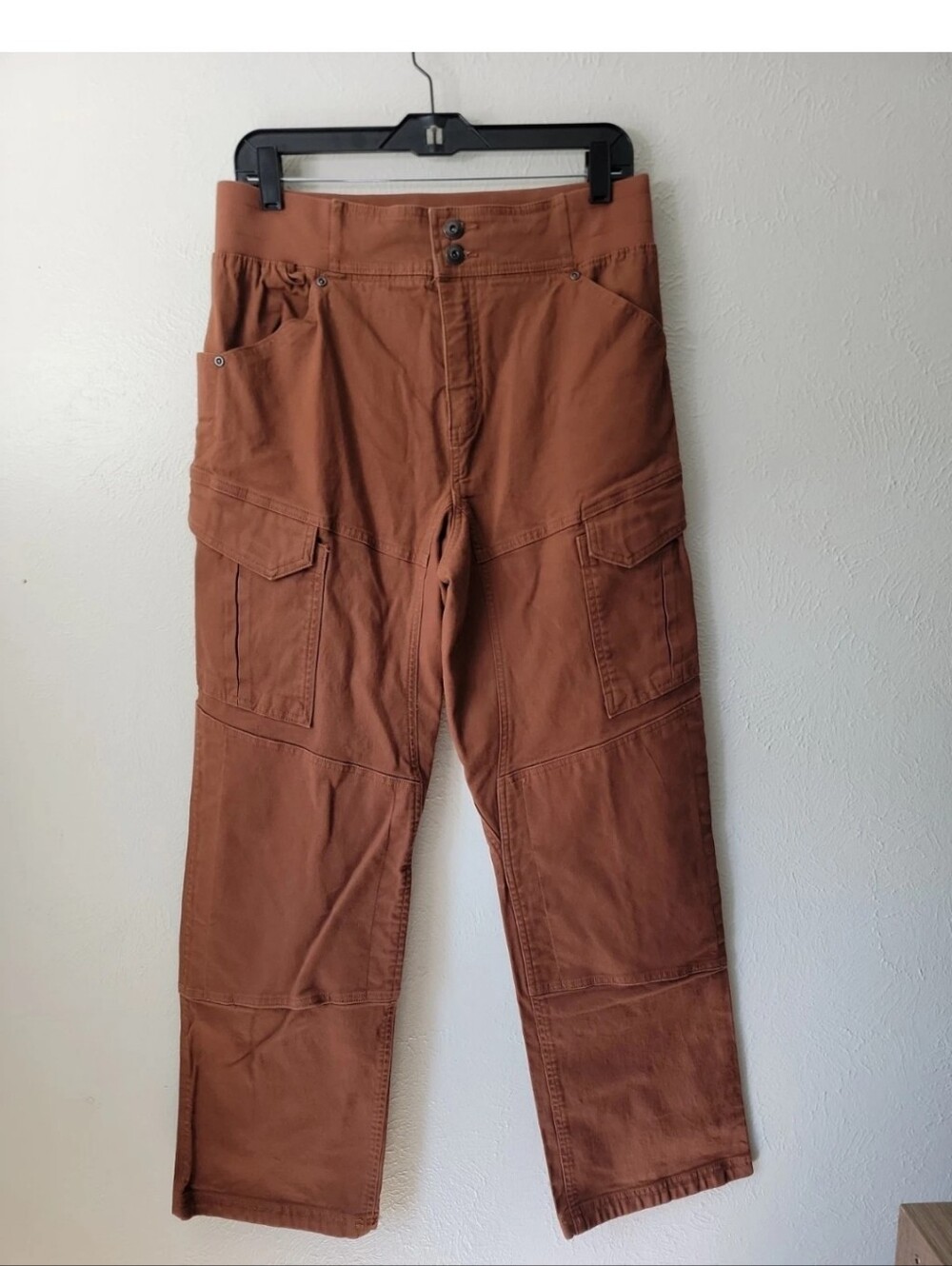 Duluth Firehose Flex Shift Canvas Carho Pants Womens 10 Rust Pull On